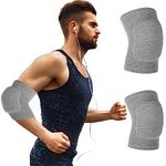 COMNICO Arm Brace Pads Elbow Protector Breathable Anti-Collision Sponge Strap Support Band for Men Women Tendonitis Fitness Volleyball Tennis Golfers (Gray)