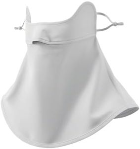 Stelle UV Protection Face Cover Breathable Cooling Neck Coverage Gaiter Scarf Summer Outdoor Activities (Light Grey,F)