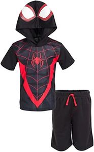 Marvel Spider-Man Miles Morales Toddler Boys Athletic Graphic T-Shirt Mesh Shorts Miles Morales 5T