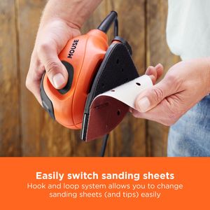 BLACK+DECKER Compact Mouse Sander – Lightweight Detail Finishing Tool