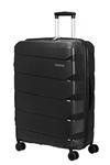 American Tourister Air Move Suitcase with 4 Wheels 75 cm L, Black (Black), L (75 cm - 93 L), Case