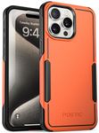 Poetic Neon Series Case Compatible with iPhone 15 Pro, Dual Layer Light Weight Slim Shockproof Protective Drop Protection Phone Case 2023 New Cover for iPhone 15 Pro (6.1 Inch), Orange