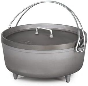 GSI Outdoors 12" Hard Anodized Dutch Oven made from Aluminum for Lightweight and Efficient Heating