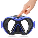 SABRE COVE Snorkel Mask with Wiper, Snorkeling Gear for Adults, Anti-Fog Panoramic, Innovative Fog Removal Solution, Wiper Defog Diving Mask for Diving, Snorkeling, Swimming-Royal Blue