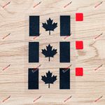 Canadian Flag Canada Decal Sticker Vinyl Maple Leaf - 3 Pack Black 6 Inches - Die-cut Style No Bkgrd for Car Boat Laptop Window