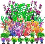 CousDUoBe 30Pcs Aquarium Plants, Fish Tank Accessories Artificial Aquatic Plants,Full Set of Fish Tank Decorations, Various Sizes