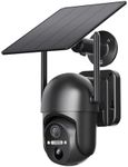 Tefrio Solar Security Cameras Wireless Outdoor with 360° Rotation Viewing, Remote Access, 2K Live Video, Color Night Vision, PIR Motion & Siren Alarm Cloud/Local Storage for WiFi Home Security Camera