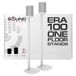 ERA100 Floor Stand, Twin (2pcs), Compatible with Sonos ERA 100, Sonos One or Play 1 Speakers, Accessories Included. Designed in The UK, Double, Pair (White)