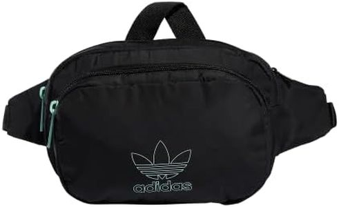 adidas Originals Sport Waist Pack/Travel and Festival Bag, Black/Clear Mint Green, One Size, Sport Waist Pack/Travel and Festival Bag