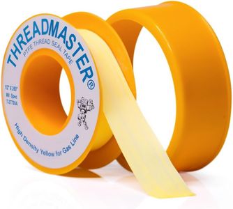 TAPEWELL Yellow Gas Pipe Thread Sealant Tape - Pack of 1-260" Length 1/2" Width Thread Seal Tape - for Propane, Natural Gas, and More