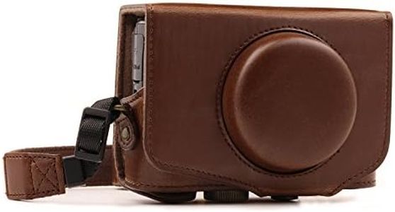 MegaGear MG1174 Canon PowerShot SX740 HS, SX730 HS Ever Ready Leather Camera Case with Strap - Dark Brown