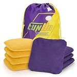 EunHo Corn Hole Beans Bags of 8 Regulation, All-Weather Extra Durable Cornhole Bags Includes Carry Bag (Yellow/Green)