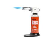 Cloudberry Automatic Camping Gas Torch Blowtorch Welding Flame Gun Food Gun Butane Gun Torch with Butane Gas Canister (WHITE ROUTER SET)