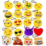 JZK 20x Mini plush toy, 5cm keychain keyring for kids birthday party favours, party bag fillers, party supplies decorations