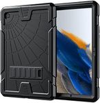 JSUSOU Galaxy Tab A8 Case Cover for Kids 2022 | Samsung Galaxy Tab A8 10.5 Case SM-X200/X205/X207 with Stand | Heavy Duty Kidsproof Tab A8 Tablet Cover 10.5 inch for Kids Boys Girls Children Black