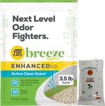 Tidy Cats Breeze Enhanced Cat Litter Pellets - Active Clean Scent, Refill 3.5 lb with Aurora Pet Wipes