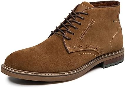 Men's Chukka Oxford Dress Boots - Casual Fashion Mid-Top Leather Ankle Boot Business Work Shoes for Men, Suede Brown, 12