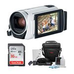 Canon VIXIA HF R800: 1080p HD Video 57x Zoom Camcorder Bundle with 16GB SD Card Video Camera Case and Cleaning Kit - Compact and Affordable Camcorder Kit