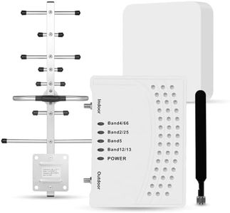 Cell Phone Booster for Home & Multi-Room, Cell Phone Signal Booster with 2 Indoor Antennas for Band 66/2/4/5/12/17/13/25,Up to 6000 Sq.Ft,Boost 4G 5G LTE Data for All U.S. Carriers, FCC Approved