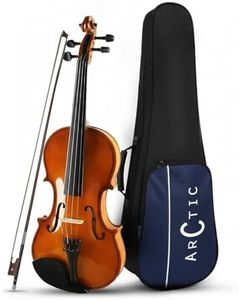 ARCTIC 4/4 Solid Wood Neo Violin Musical Instrument Violin for Beginners adults and learning Students with Hard Case, Rosin Maple Wood. (AR-PVK-01)