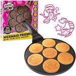 Mermaid Mini Pancake Pan - Make 7 Unique Flapjack Mermaids, Nonstick Pan Cake Maker Griddle for Breakfast Under The Sea Fun & Easy Cleanup