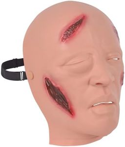 Simedutech Simulation Wounds,Facial Trauma Model,Anthrax Face,Comprehensive Wearable Facial Pathology and Trauma Model for Military Simulation Training, Medical School Education