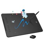 Drawing Tablet - 10x6.25 Inch XP-Pen Deco 01 V3 Drawing Pad, Graphic Tablet 16384 Levels Pressure Battery-Free Pen with Tilt Function and 8 Shortcut Keys, Compatible with PC, Chromebook, Android,MAC