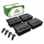 Mouse Bait Station | 4-Pack Indoor & Outdoor Mouse Bait Stations | Bait (Not Included) is Secured by Lock & Key | Pet & Child-Safe Alternative to Mouse Traps | for Mice Only - Small Size