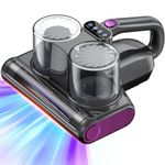 JPHYLL Mattress Vacuum Cleaner Dust Mite Vacuum 16Kpa Suction 253.7nm UV-C Light Bed Vacuum Cleaner with HEPA Filtration & Heating & Ultrasonic & 30000 Rpm/Min Brushroll Rotation Function 500W Corded