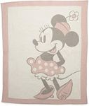 Barefoot Dreams CozyChic Vintage Minnie Mouse Baby Blanket Dusty Rose Multi One Size