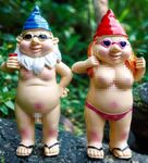 Estefanlo Garden Gnome Funny Couple, Couple Statue, Figures Decoration for Outdoors, Outdoor Sculpture, Waterproof, Funny, Dwarf, Gift Home, Lawn, Balcony