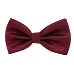 KRAWATTE Men's Microfiber Bow Tie (Maroon)