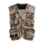 OGTNUH Camo Hunting Vest, Game Vest Jacket for Outdoor Fishing, Camouflage, 4X-Large