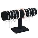 JEJA Bracelet Holder, Watch Holder, Velvet Bracelet Display Stand, T Bar Display Holder For Jewelry Bracelet Watch Display, for Countertop Table Top, 23.5 x 14 x 5 cm