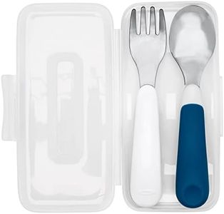 OXO Tot On The Go Fork and Spoon Set - Navy