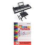 Alesis Melody 61 MKII - 61 Key Music Keyboard/Digital Piano with Built-In Speakers, Headphones, Microphone, Piano Stand, Music Rest and Stool + 30 Fun and Easy Keyboard Tunes for Beginners