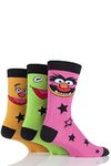 SockShop Men's Cotton Muppets Socks Pack of 3 Assorted 11-13