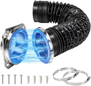 NUFANPI Magnetic Dryer Vent Connector Kit, 4-Inch, 4.9FT Quick-Connect Hose