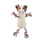 Outward Hound Ranch Roperz Cow Plush Squeaky Dog Toy