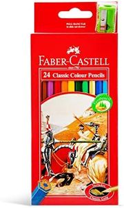 Faber-Castell Classic Colour Pencil 24 Pack with Sharpener, (16-115854)