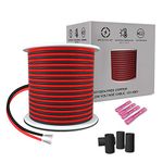 AOTOINK 18 Gauge Electrical Wire 2x0,8mm², 65.6ft/20M Extension Cable 18 AWG Tinned Copper Electric Wire 2 Core for Led Strips Single Color 3528 5050,12 LEDs Tube/Bulb/Ribbon Lamp Tape/Lighting