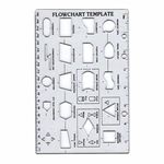 3 Ace Crafts Flowchart Template Stencils for School, College Crafts Activities, Reusable Plastic Stencil for DIY Craft Spraying, Ellipses Designing Ruler, Various Shapes Size Approx - 20cm x 13cm