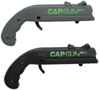 Cap Gun Bottle Opener,Funny Shooting Gun Creative Opener for Family Gatherings Party Games Bar Outdoor BBQ,Cool Gifts for Father's Day Birthday Christmas (2, black-gray)