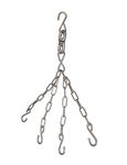 Aurion Silver Heavy Duty Punching Bag Chain | Punching Bag Hanger | Heavy Duty Stainless Steel Ceiling Mount Hanger | Boxing Swivel Chain | Muay Thai | MMA | Workout Equipment | Sports and Fitness