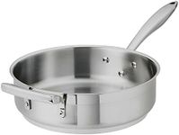 Browne Thermalloy 4 qt Stainless Steel Straight-Sided Sauté Pan with Handle - 11 4/5"Dia x 4 7/10"H