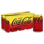 Coca-Cola Zero Sugar Lemon, 8 x 330 ml