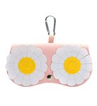 Eitheo Fancy Cute Eyeglasses/Sunglasses Case for Women/Girls Fashionable Stylish and for Travel Leather Look with Hook Trendy Eyeglasses pouch,Ideal for Sunglasses- Stylish & Protective (Blossom Pink)