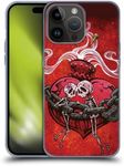 Head Case Designs Officially Licensed David Lozeau Skull with Heart Colourful Grunge Soft Gel Case Compatible with Apple iPhone 15 Pro Max