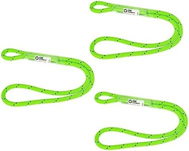 GM CLIMBING 12in 6mm Prusik Loop Pre-Sewn for Climbing Arborist Rescue Mountaineering General Outdoor Use (Green, Pack of 3)