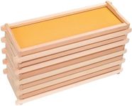 BeeTech 10-Pack Medium Super Box Wooden Beehive Frames and Beeswax Dipped Plastic Foundations for Beekeeping (Unassembled)